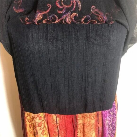 ✨ Vintage Made in USA Embroidered Maxi Dress – Size 12 ✨ - Picture 11 of 12